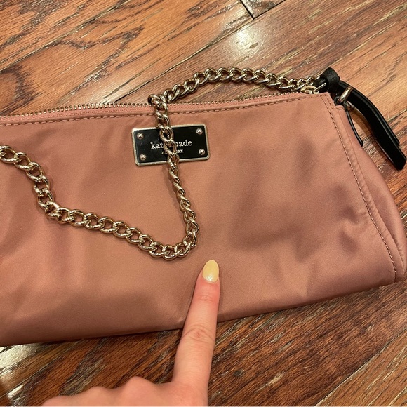 Kate Spade Mini Mauve Pink Purse with Gold Chain - Picture 4 of 5